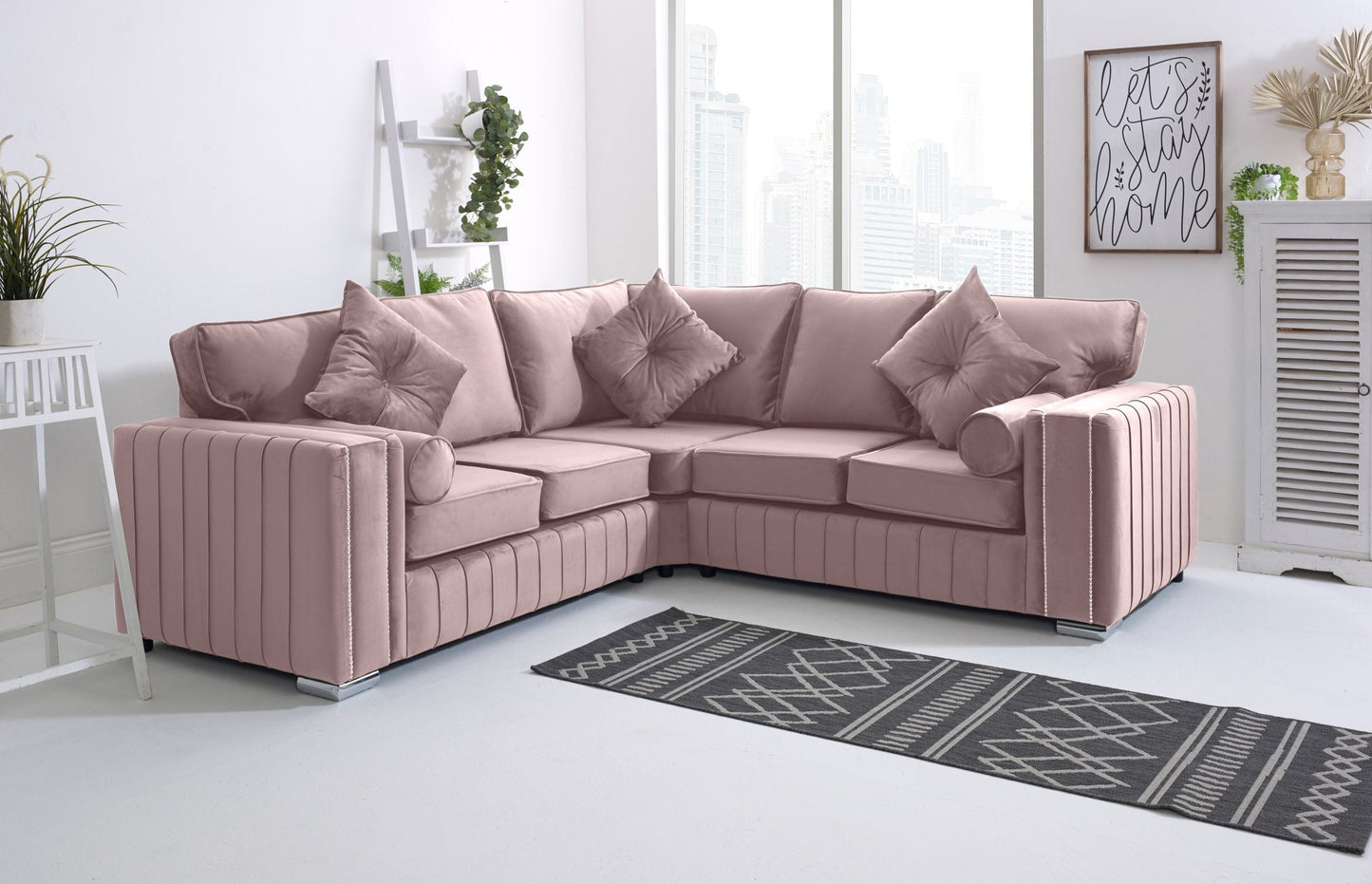 Elara Corner Fullback - 2c2 + Extra Cushions - Sofa Scape UK