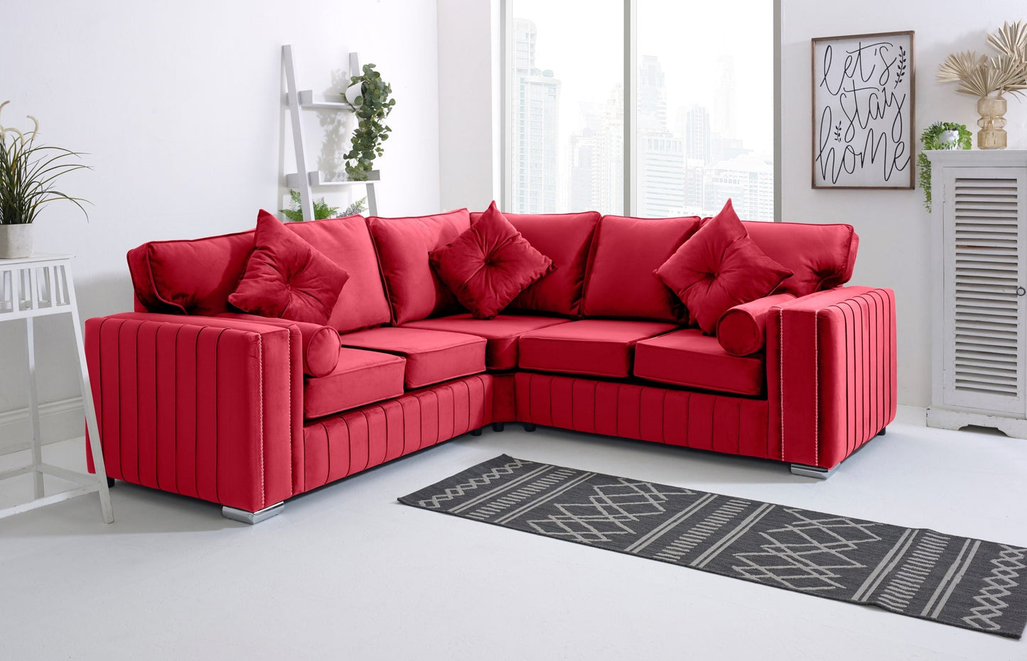 Elara Corner Fullback - 2c2 + Extra Cushions - Sofa Scape UK
