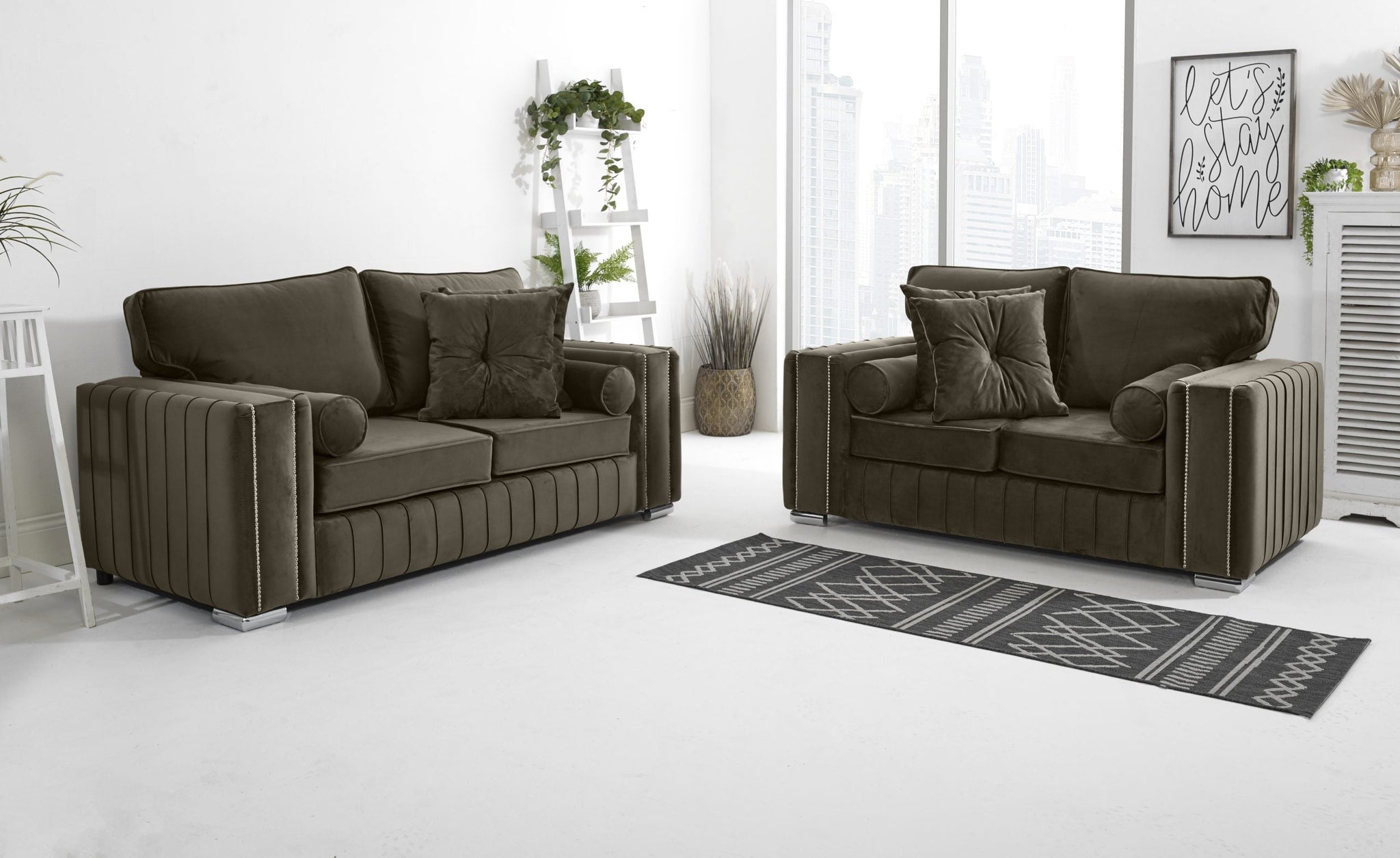 Elara 3+2 Fullback + Extra Cushions - Sofa Scape UK
