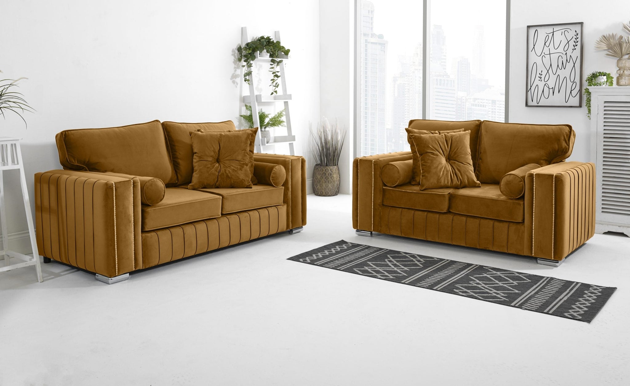 Elara 3+2 Fullback + Extra Cushions - Sofa Scape UK