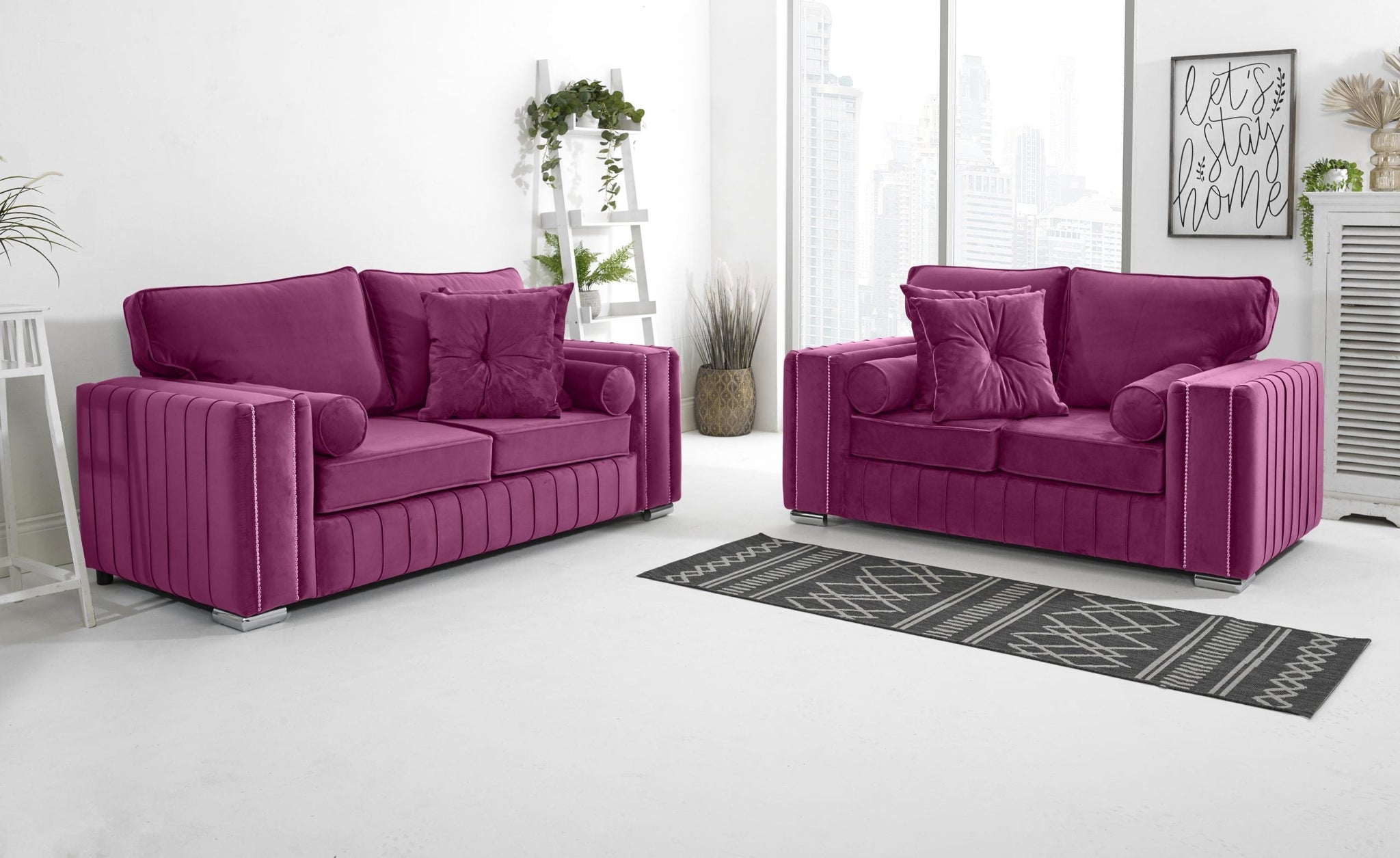 Elara 3+2 Fullback + Extra Cushions - Sofa Scape UK