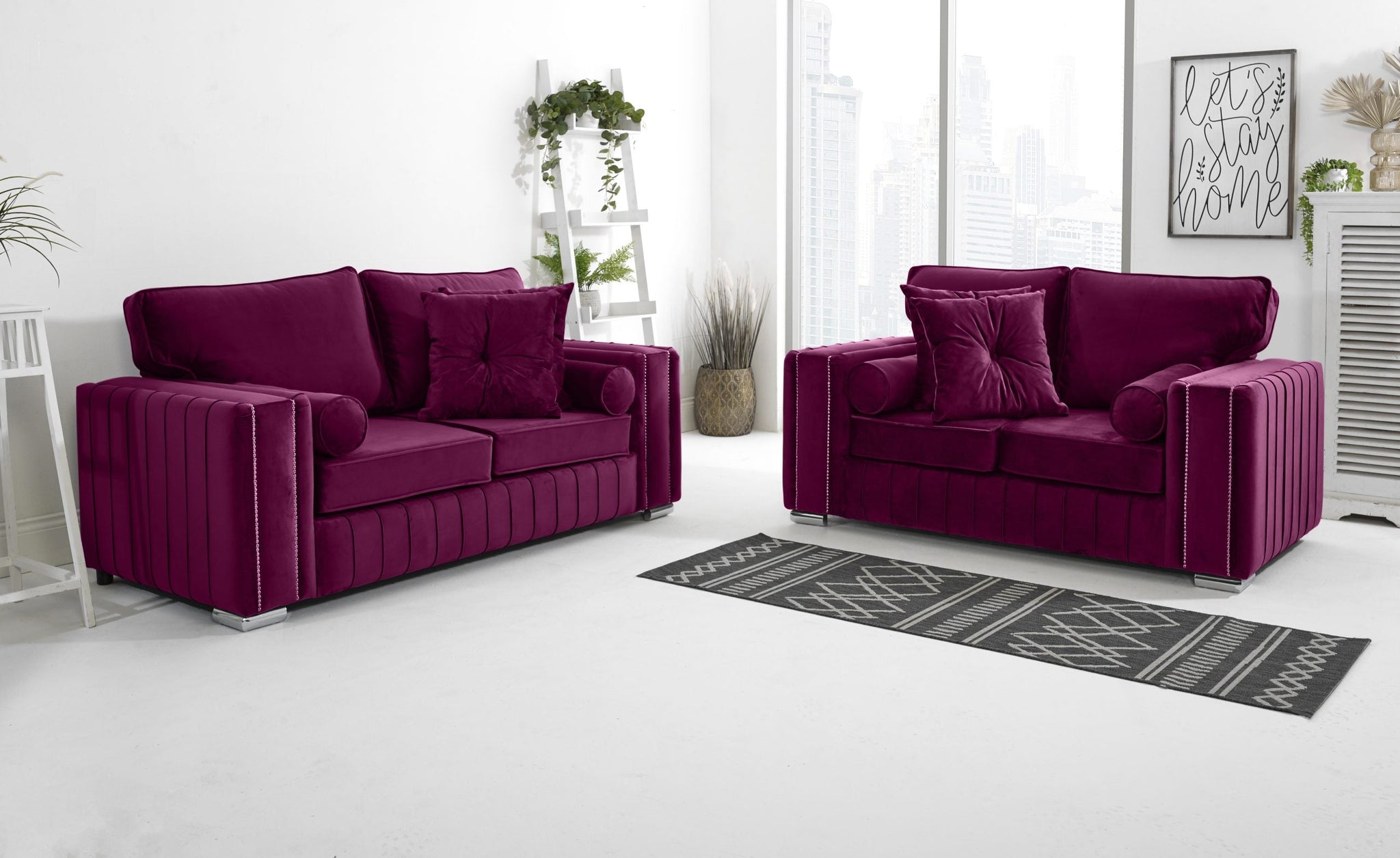Elara 3+2 Fullback + Extra Cushions - Sofa Scape UK