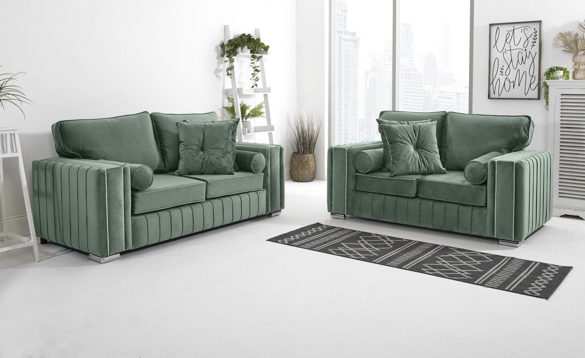 Elara 3+2 Fullback + Extra Cushions - Sofa Scape UK