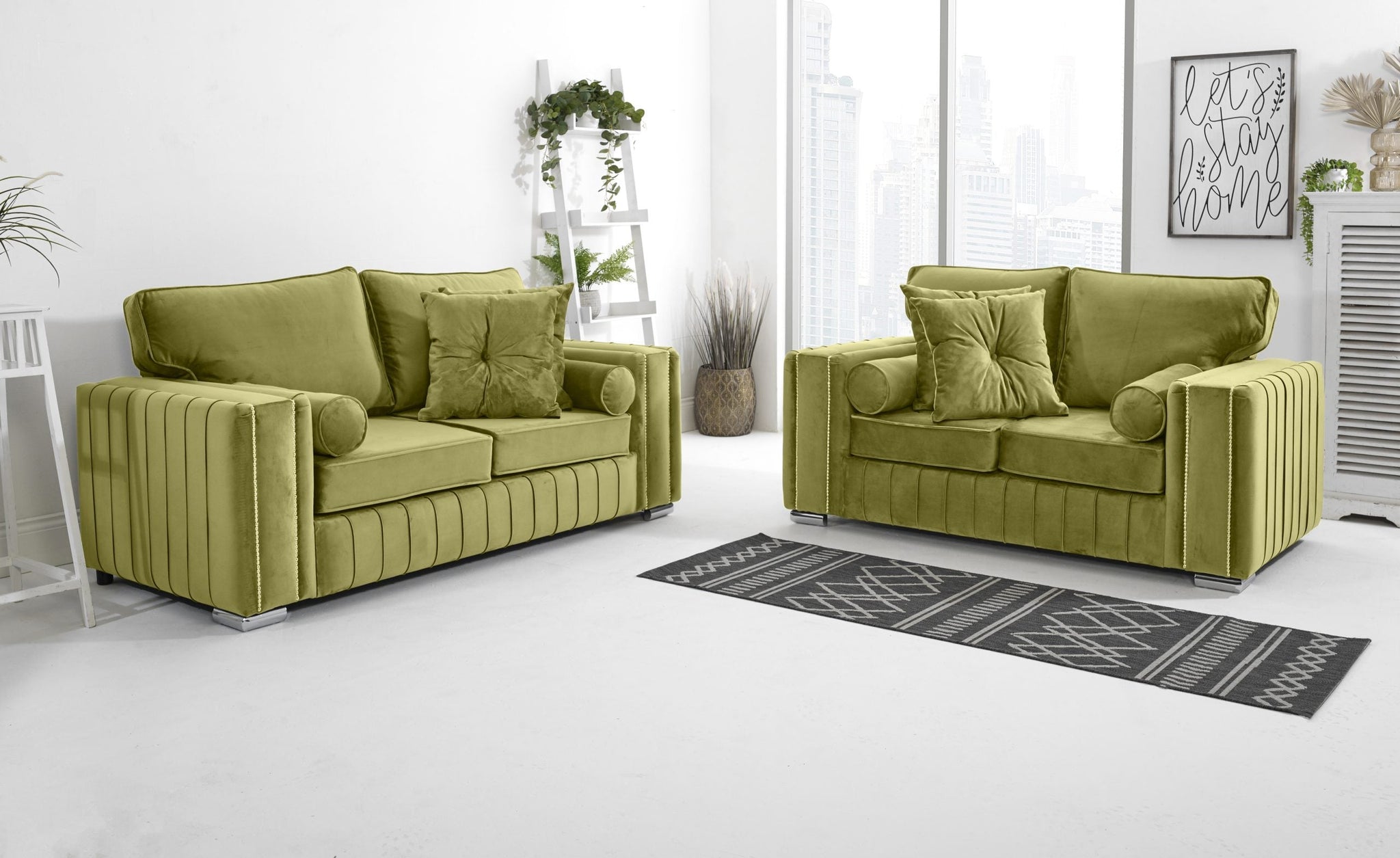 Elara 3+2 Fullback + Extra Cushions - Sofa Scape UK