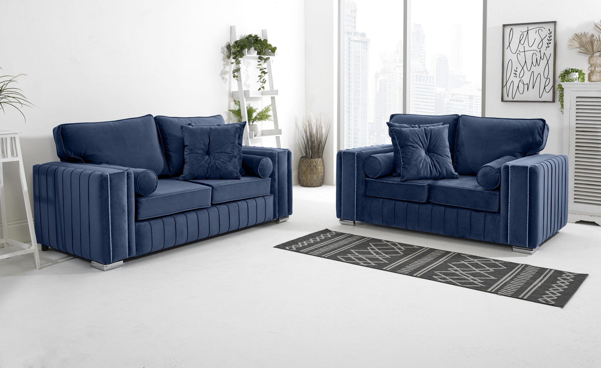 Elara 3+2 Fullback + Extra Cushions - Sofa Scape UK