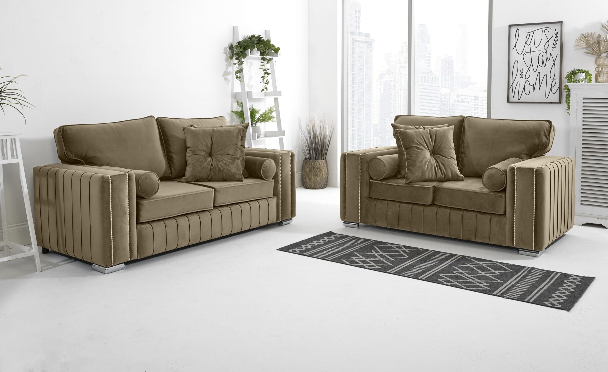 Elara 3+2 Fullback + Extra Cushions - Sofa Scape UK