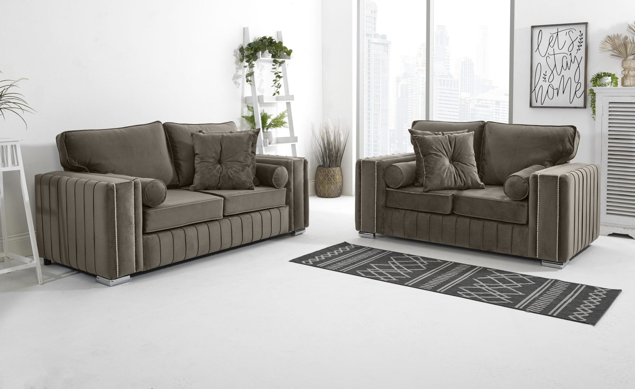 Elara 3+2 Fullback + Extra Cushions - Sofa Scape UK