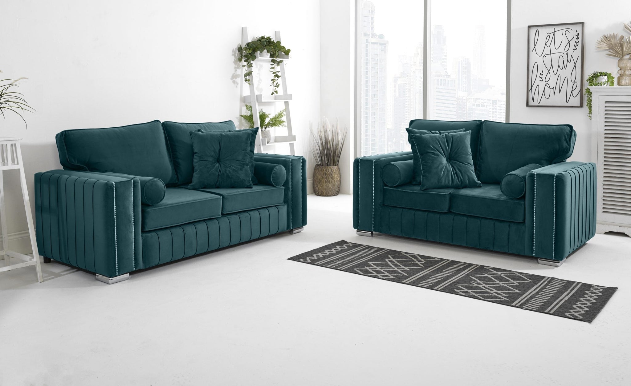 Elara 3+2 Fullback + Extra Cushions - Sofa Scape UK