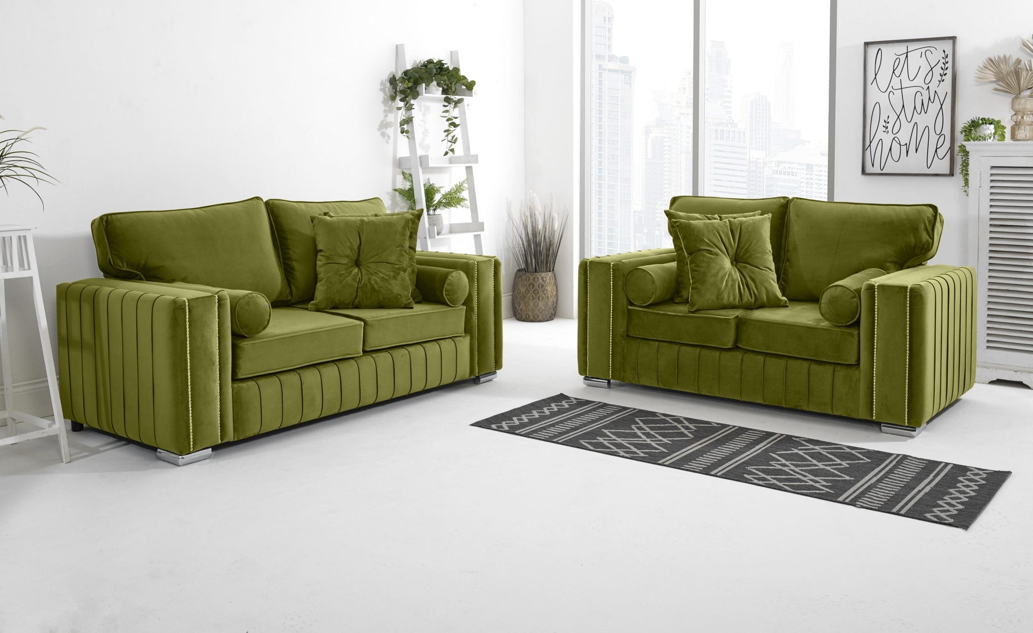 Elara 3+2 Fullback + Extra Cushions - Sofa Scape UK