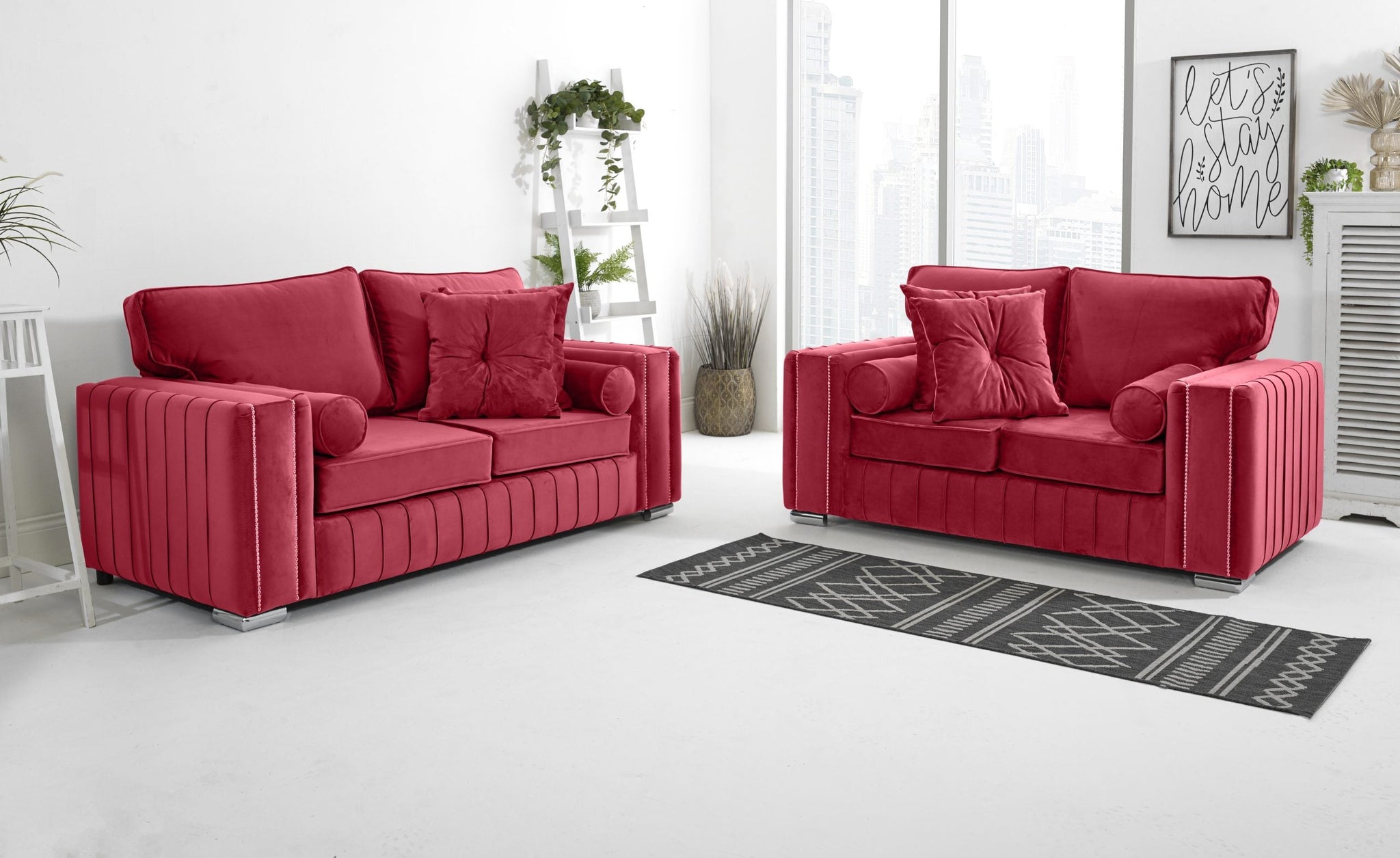 Elara 3+2 Fullback + Extra Cushions - Sofa Scape UK