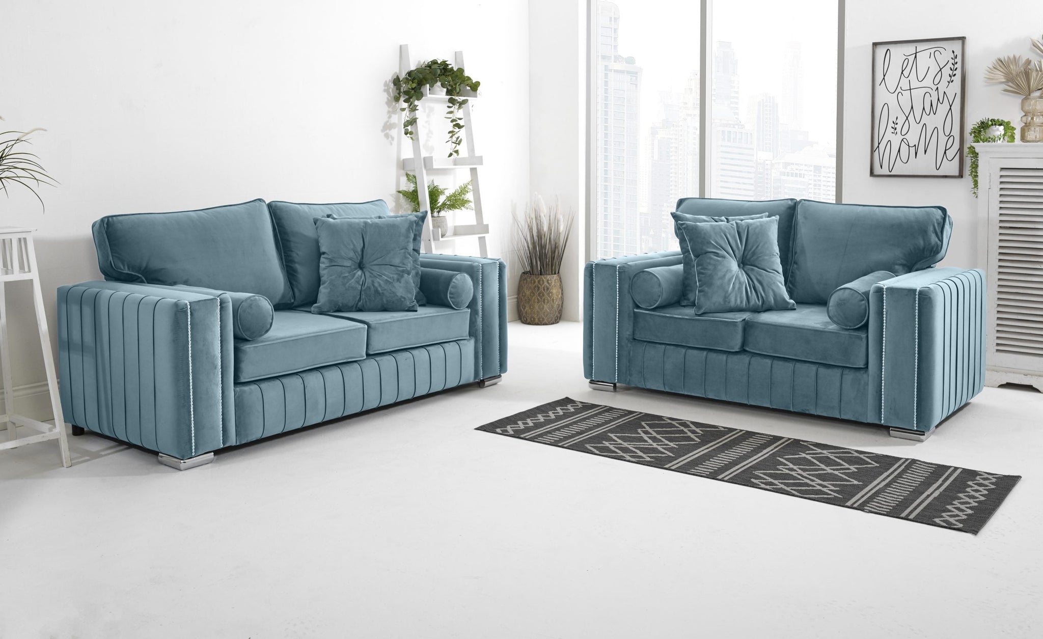 Elara 3+2 Fullback + Extra Cushions - Sofa Scape UK
