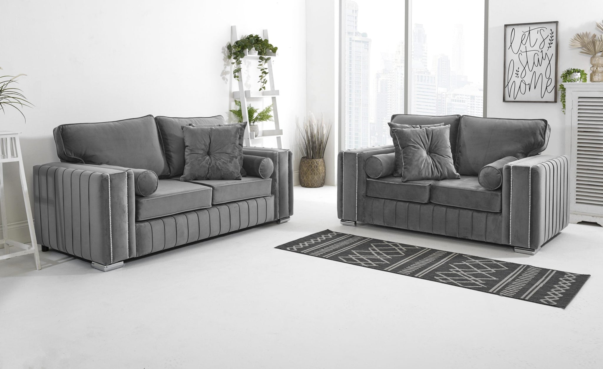 Elara 3+2 Fullback + Extra Cushions - Sofa Scape UK