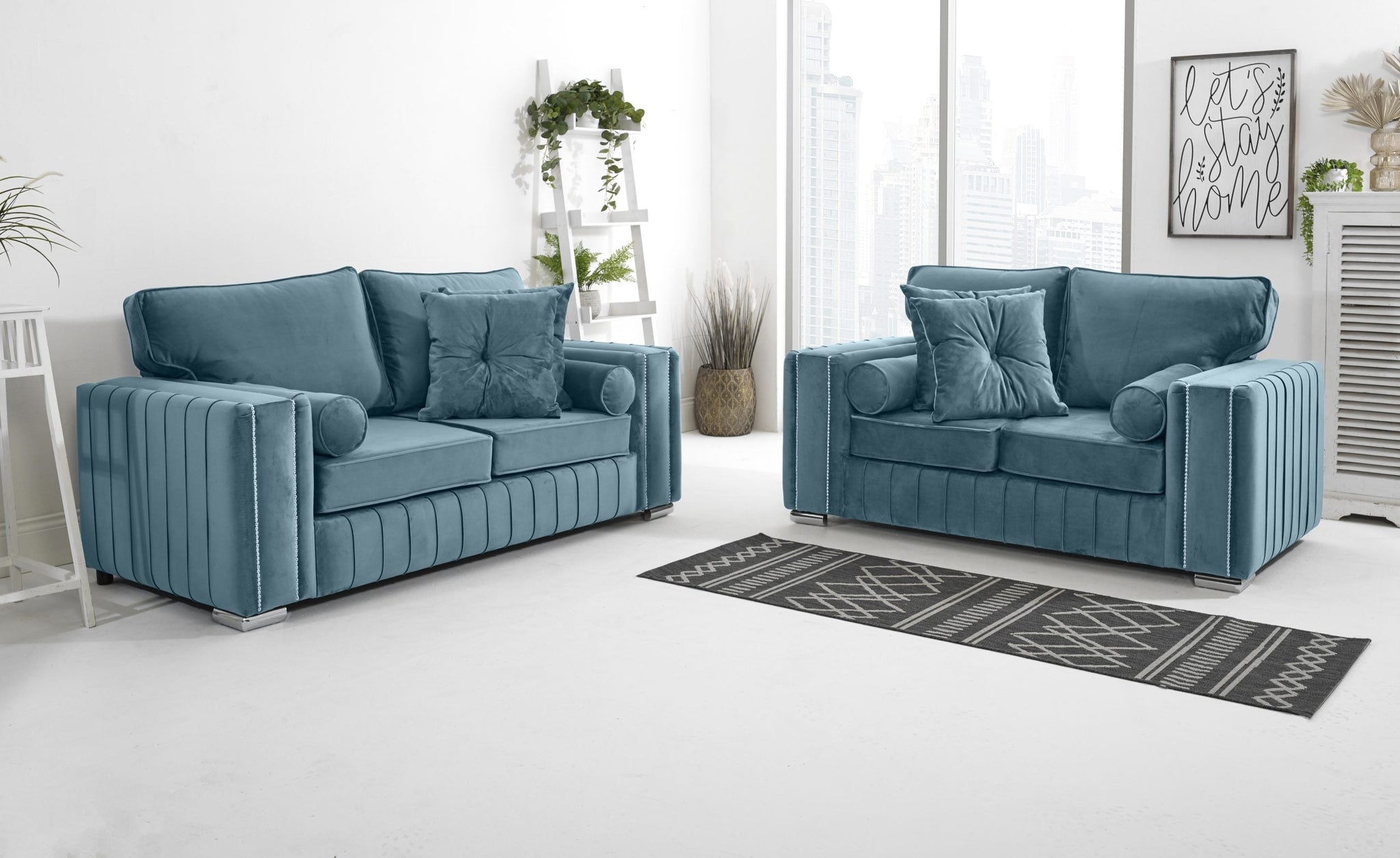 Elara 3+2 Fullback + Extra Cushions - Sofa Scape UK