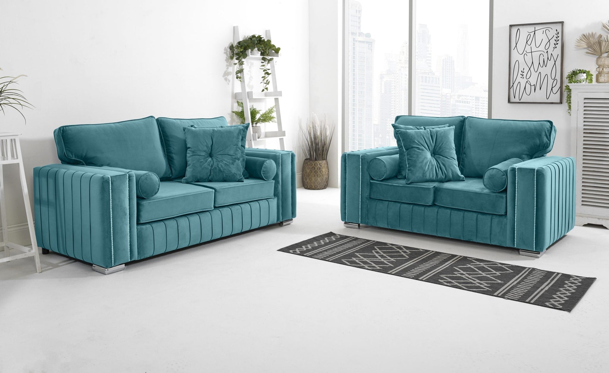 Elara 3+2 Fullback + Extra Cushions - Sofa Scape UK