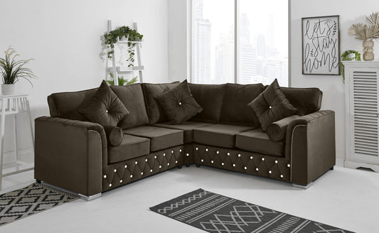 Malibu Corner Fullback - 2c2 + Diamonds+ Bolster / Buttoned Cushions - Sofa Scape UK