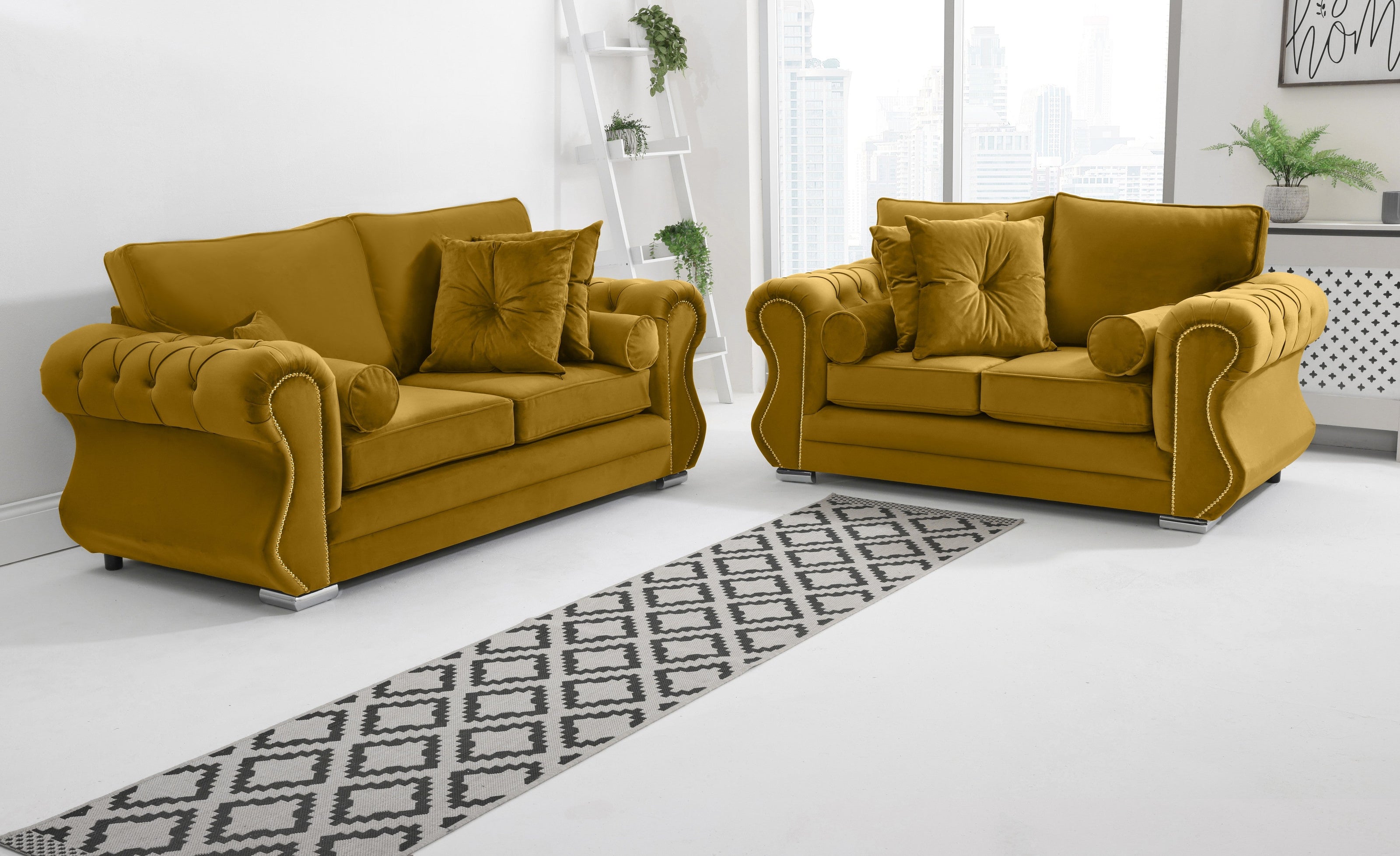 Strada 3+2 Fullback + Extra Cushions - Sofa Scape UK