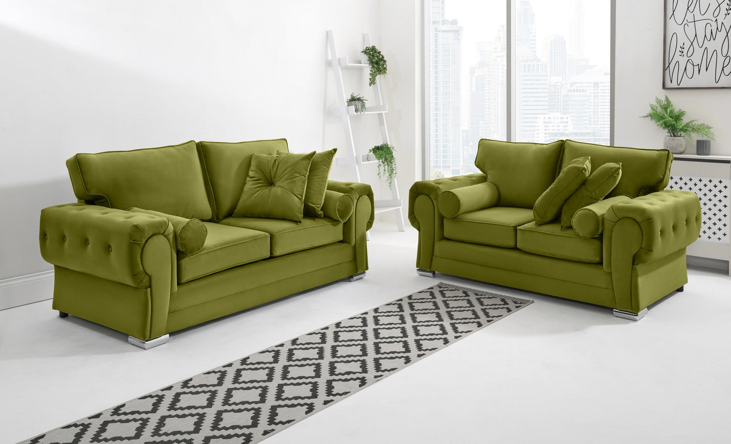 Lucera Plush 3+2 Fullback + Extra Cushions
