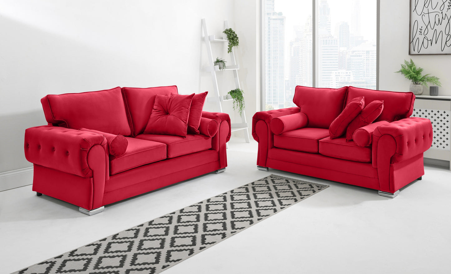 Lucera Plush 3+2 Fullback + Extra Cushions