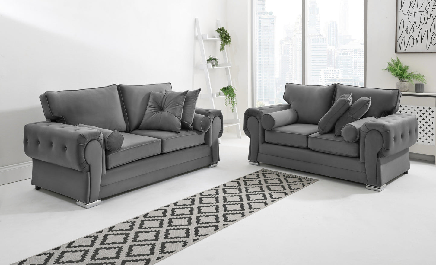 Lucera Plush 3+2 Fullback + Extra Cushions