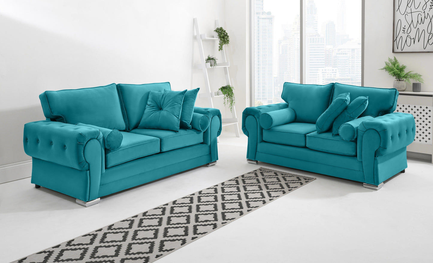 Lucera Plush 3+2 Fullback + Extra Cushions