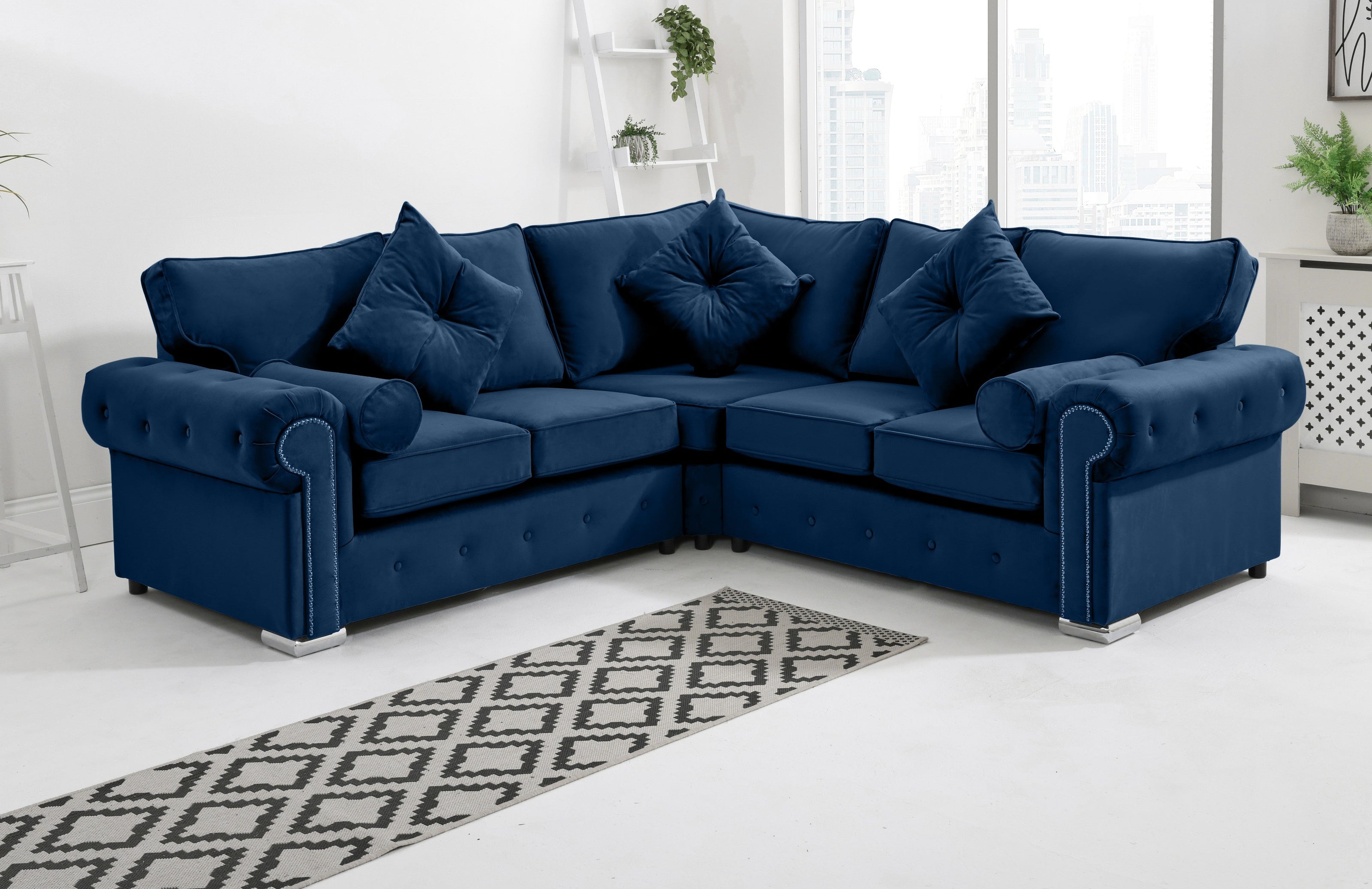 Novara Corner Fullback + Extra Cushions - Sofa Scape UK