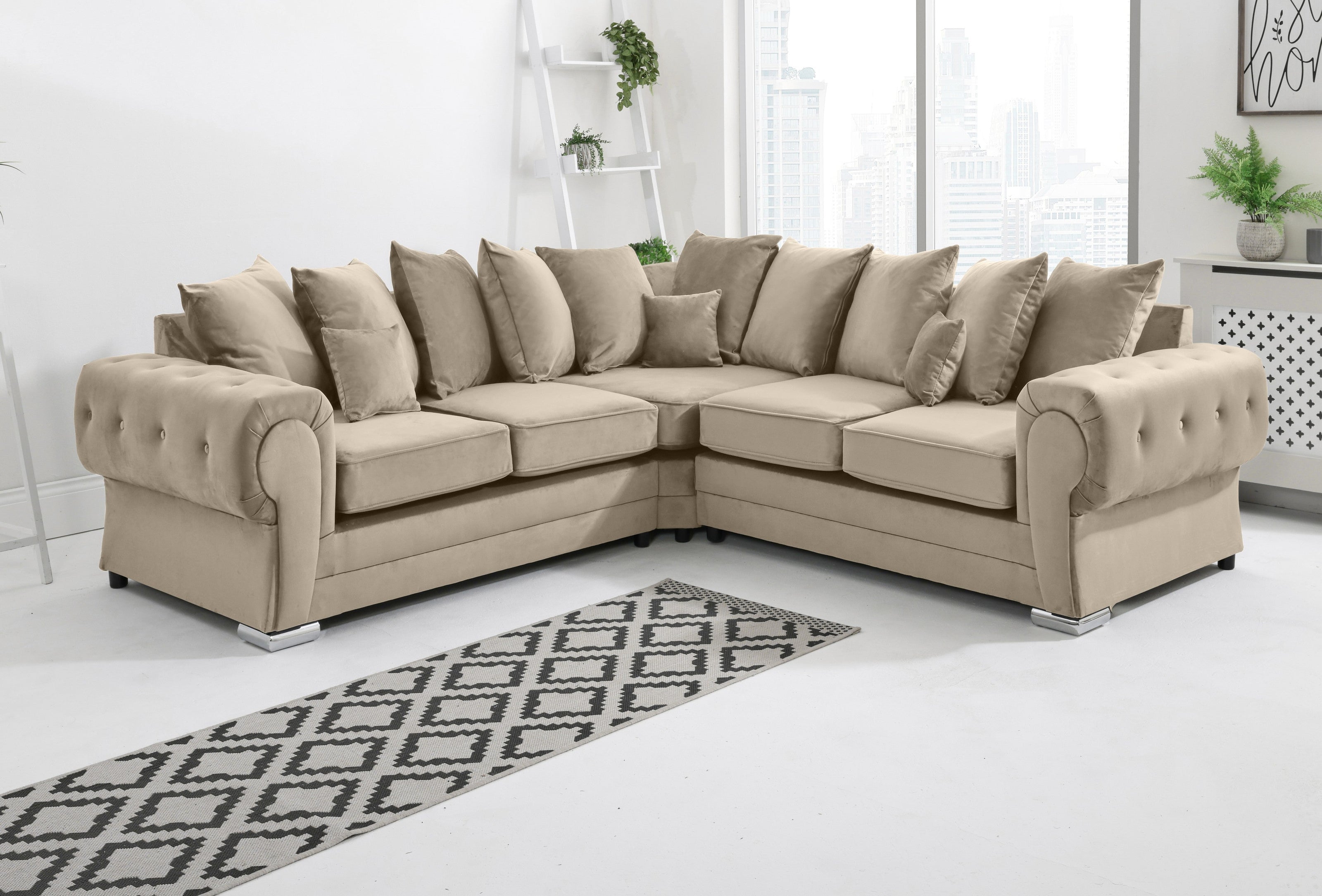 Lucera Plush Corner Scatterback - Sofa Scape UK
