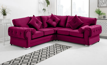 Lucera Plush Corner Fullback + Extra Cushions
