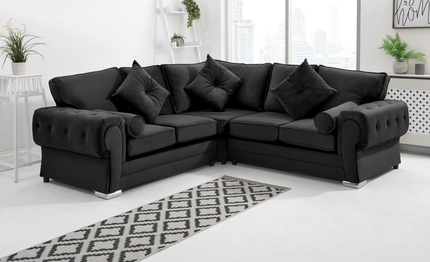 Lucera Plush Corner Fullback + Extra Cushions