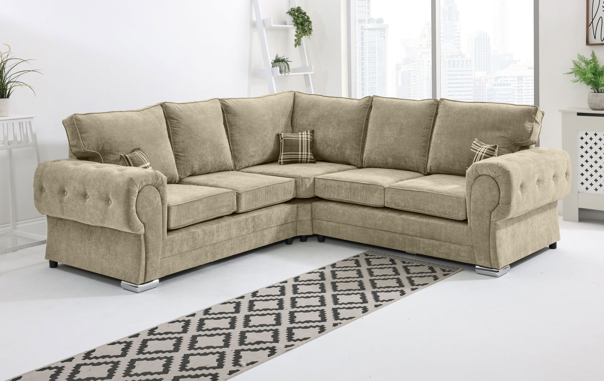 Lucera Chenile Corner Fullback - Sofa Scape UK