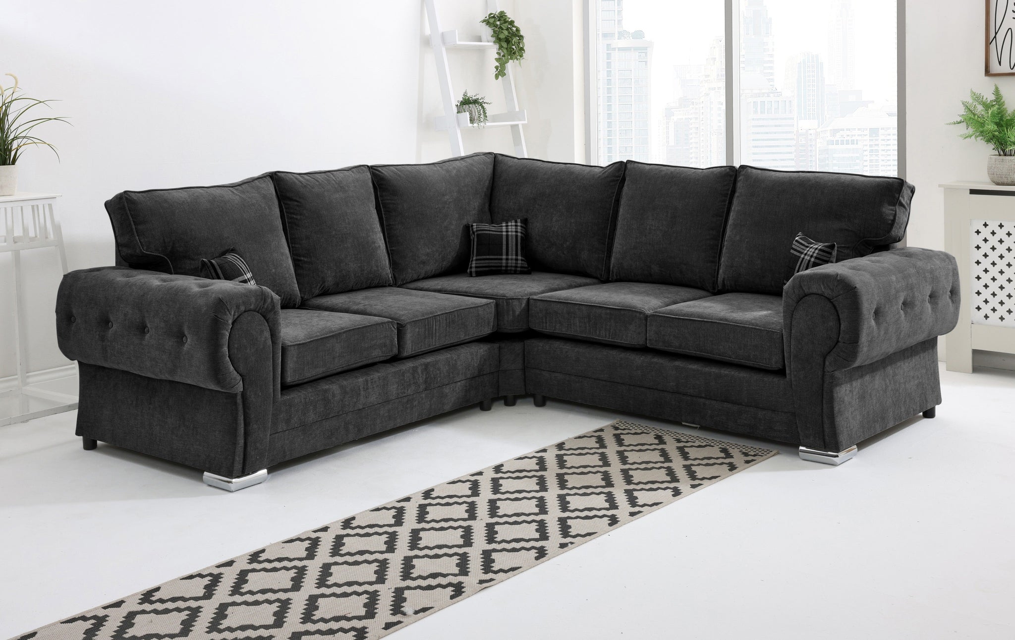 Lucera Chenile Corner Fullback - Sofa Scape UK