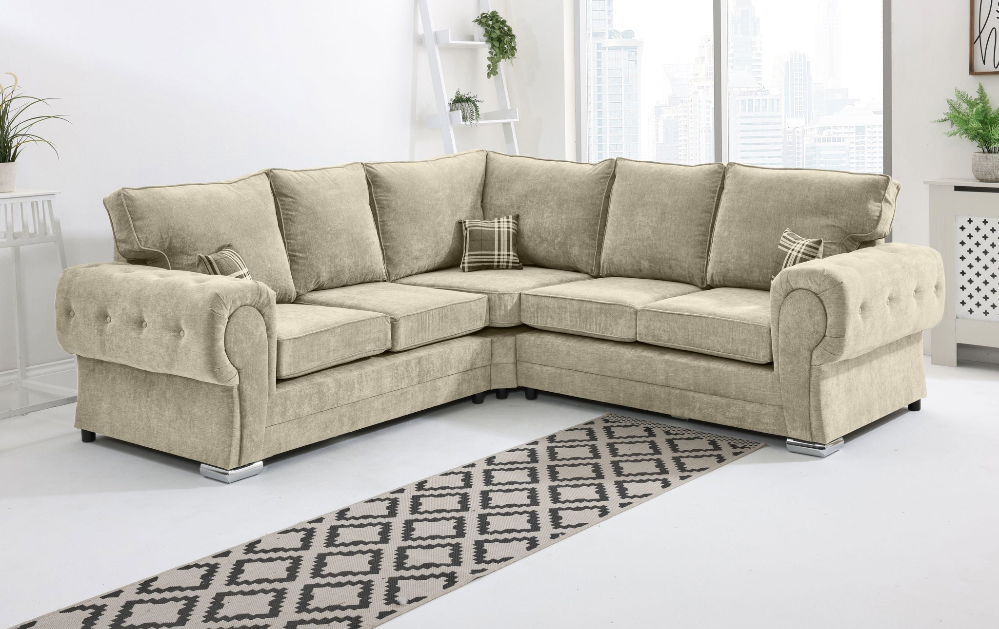 Lucera Chenile Corner Fullback - Sofa Scape UK