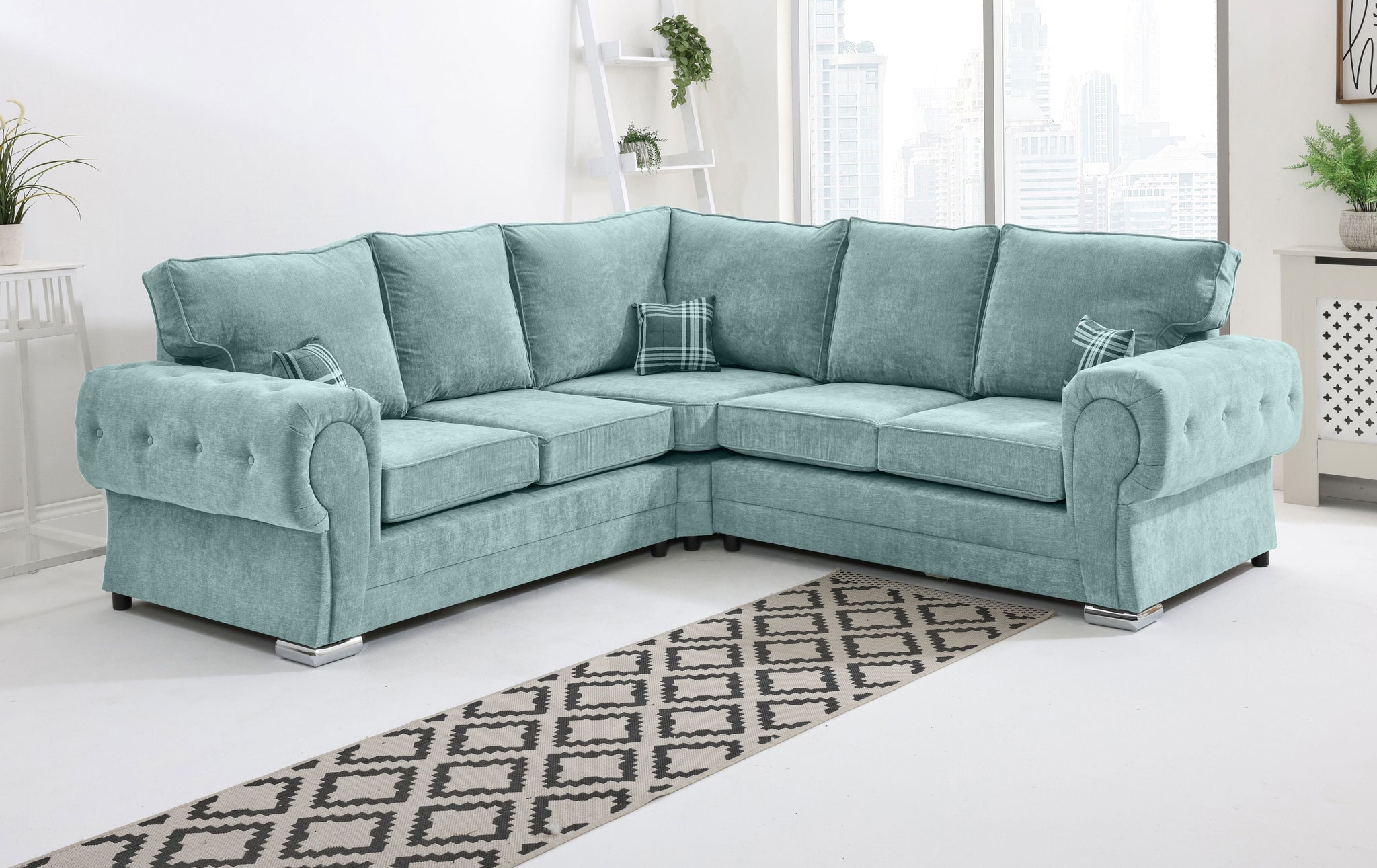 Lucera Chenile Corner Fullback - Sofa Scape UK