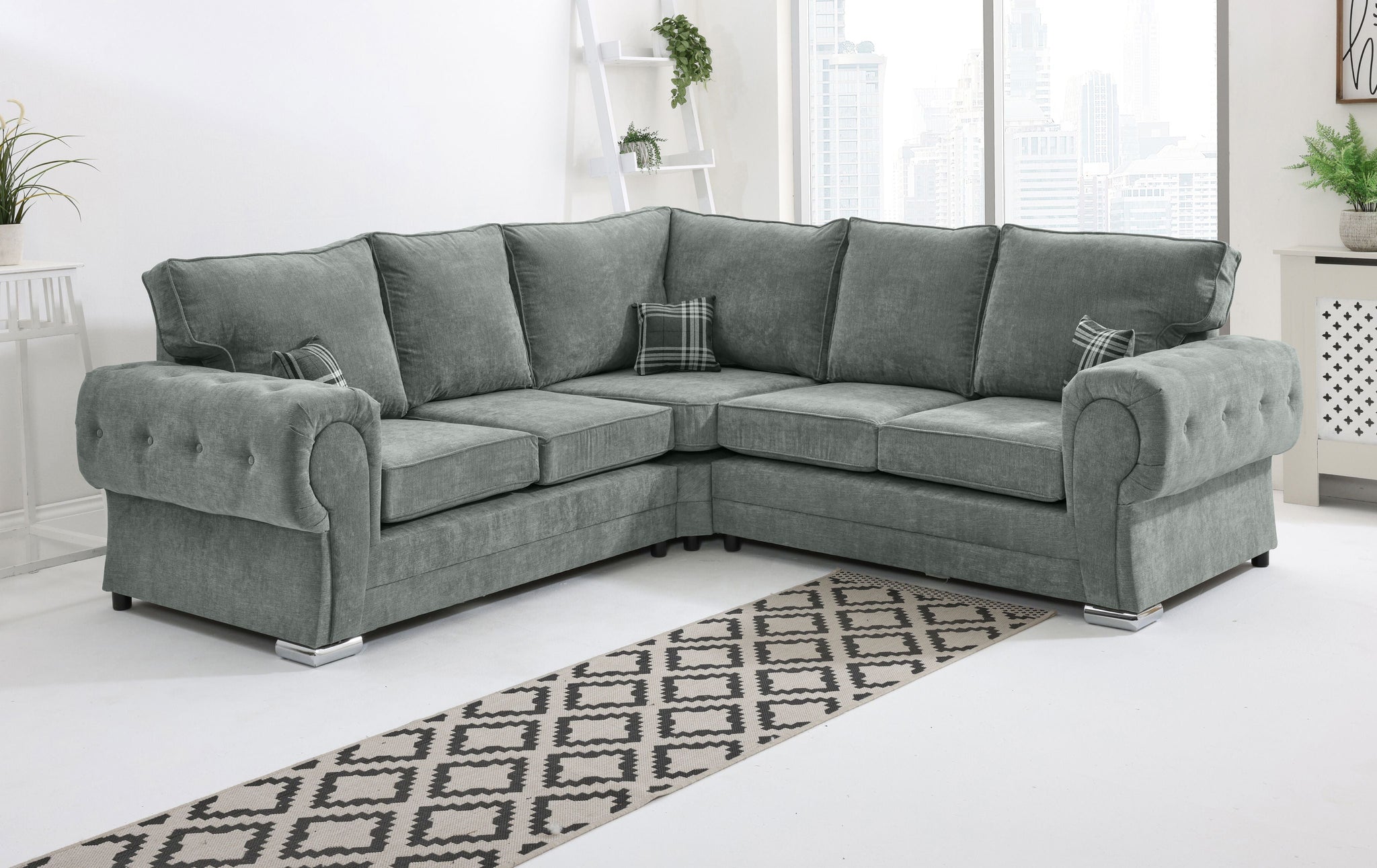 Lucera Chenile Corner Fullback - Sofa Scape UK