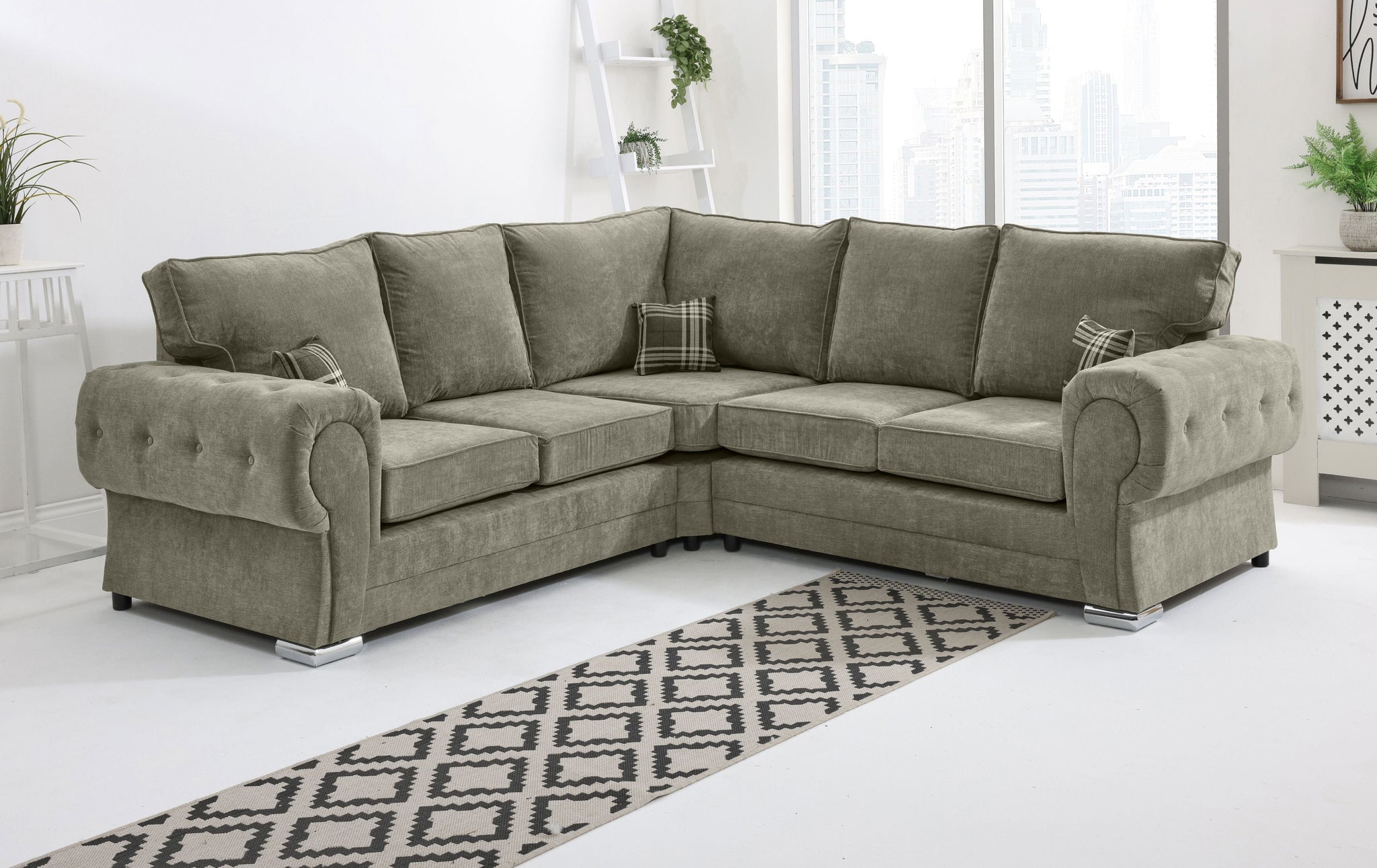 Lucera Chenile Corner Fullback - Sofa Scape UK