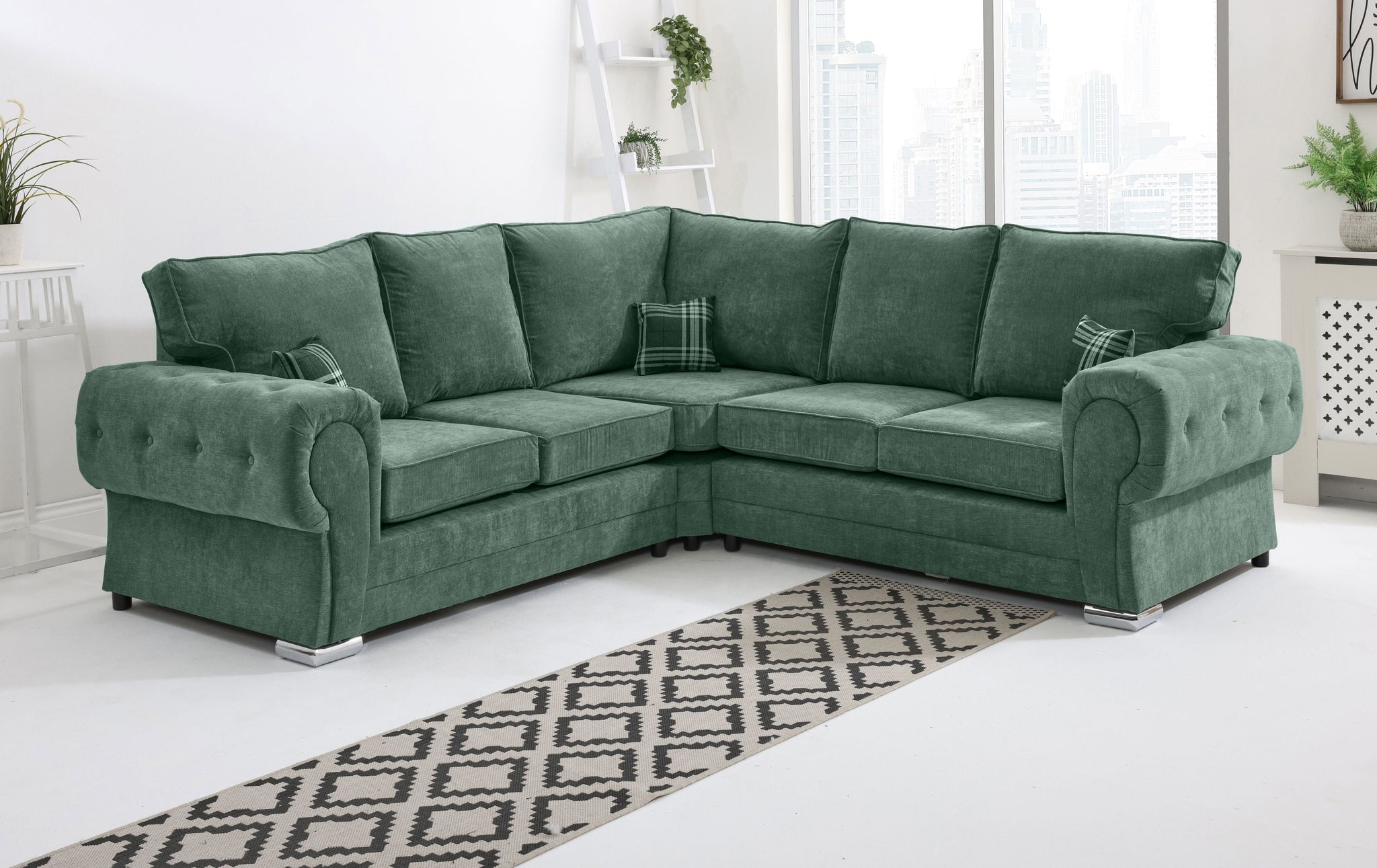 Lucera Chenile Corner Fullback - Sofa Scape UK