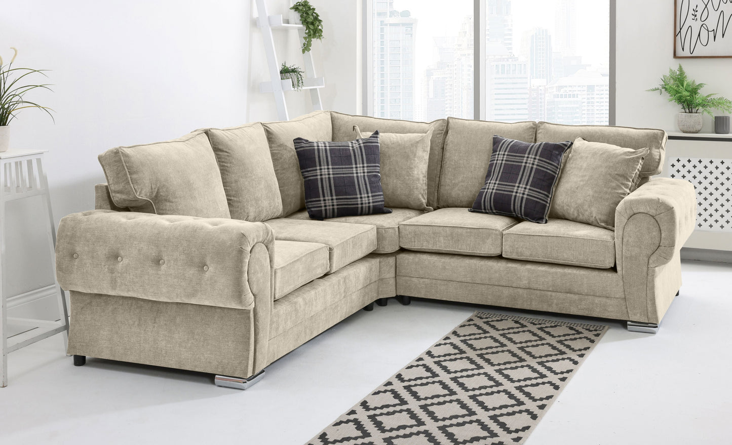 Lucera Chenile Corner Fullback + Extra Cushions