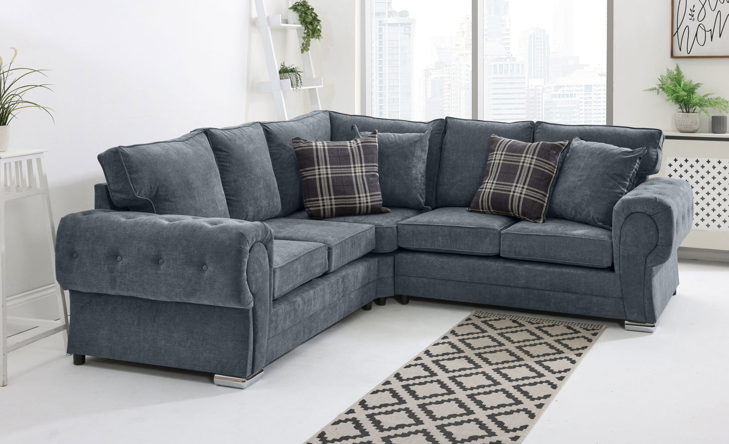 Lucera Chenile Corner Fullback + Extra Cushions