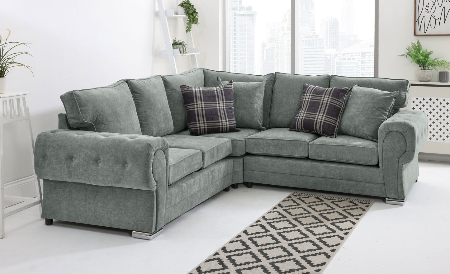 Lucera Chenile Corner Fullback + Extra Cushions