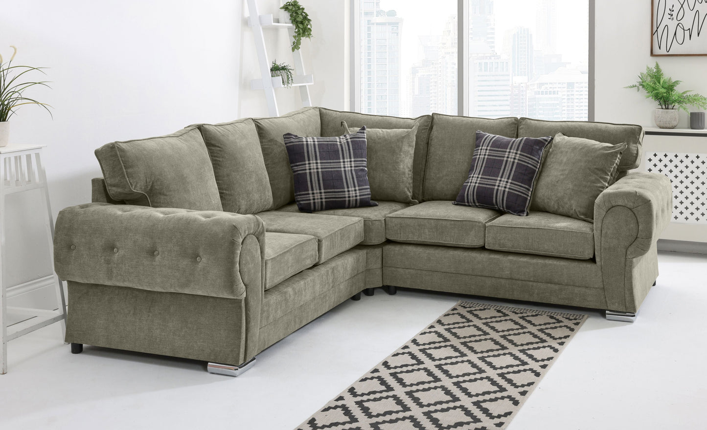 Lucera Chenile Corner Fullback + Extra Cushions