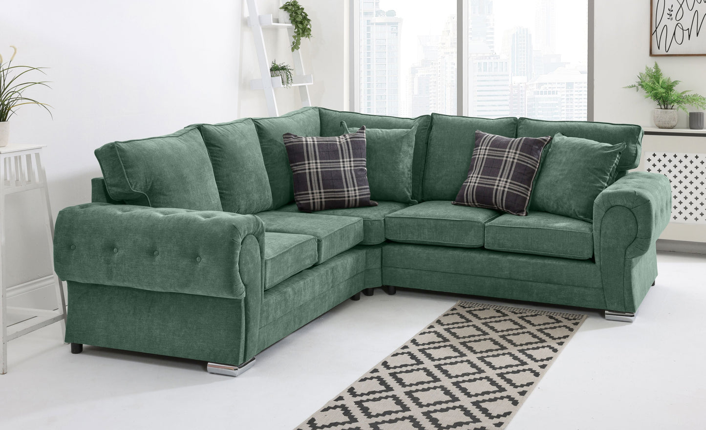 Lucera Chenile Corner Fullback + Extra Cushions