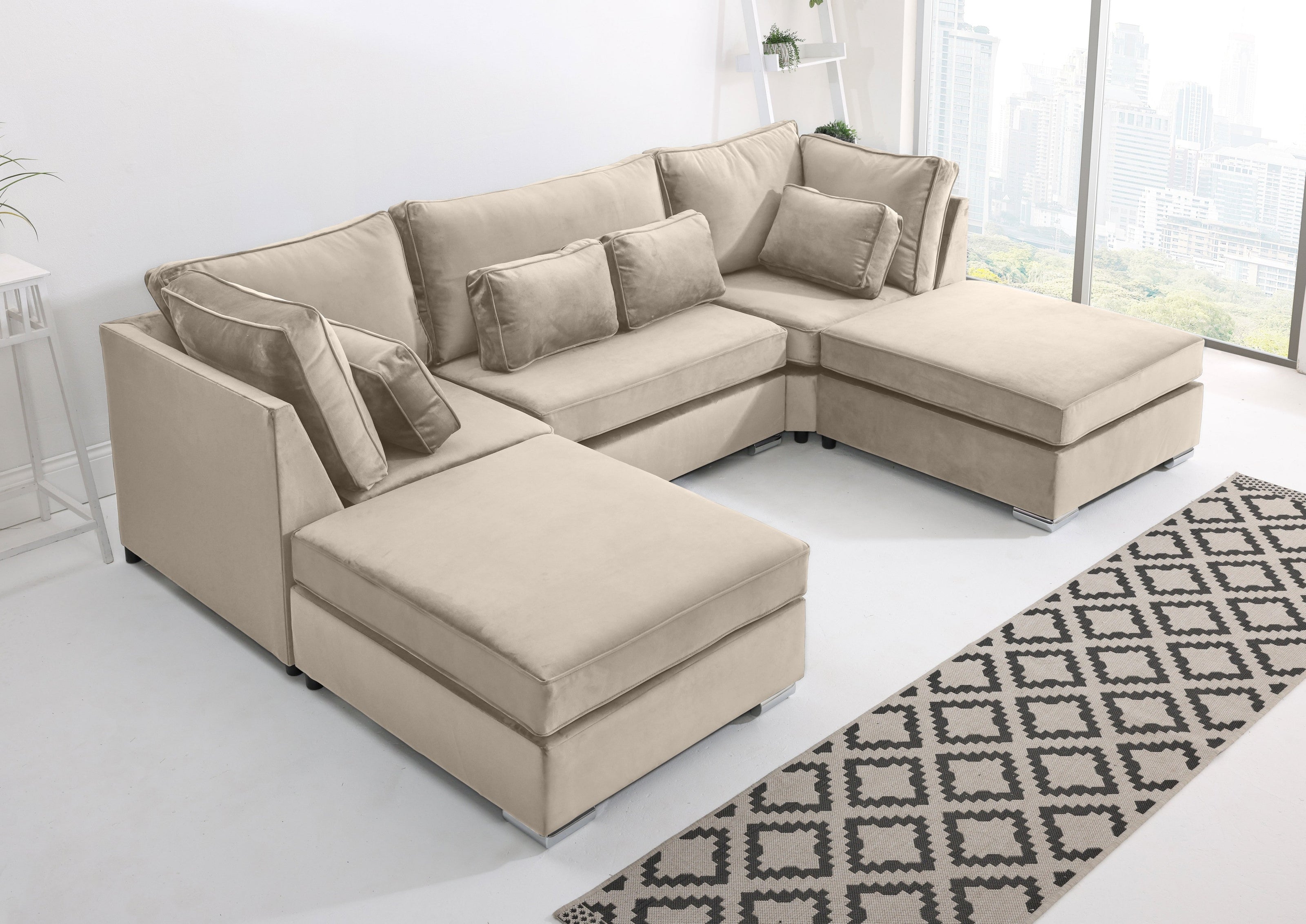 Zenith U Shape Fullback + Extra Cushions - Sofa Scape UK