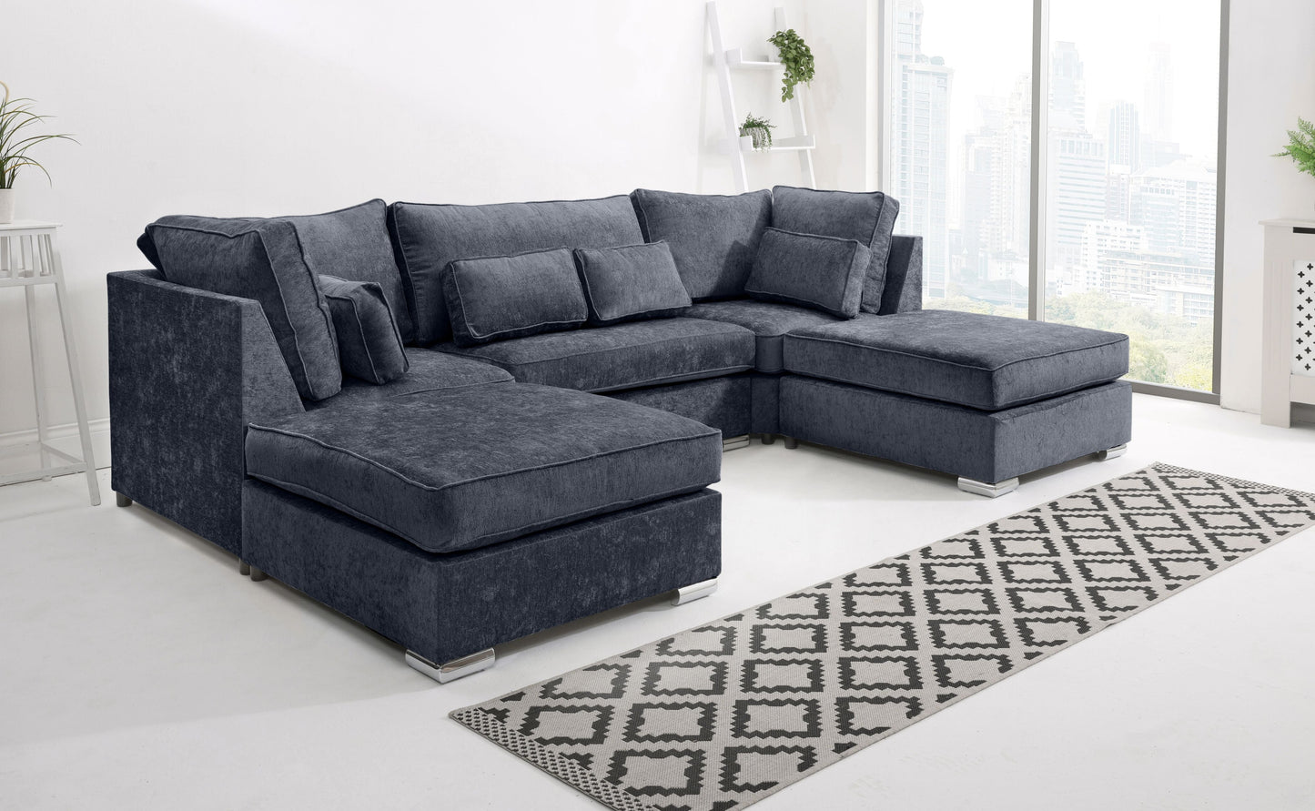 Zenith Chenile U Shape Fullback + Extra Cushions