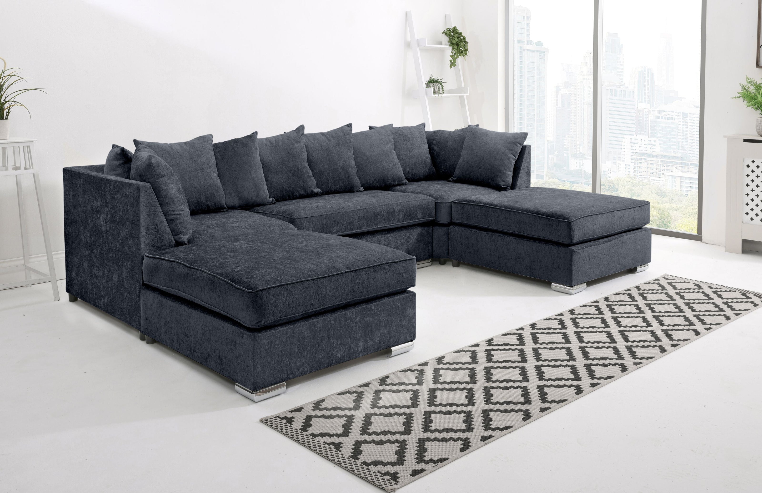 Zenith Chenile U Shape Scatterback - Sofa Scape UK