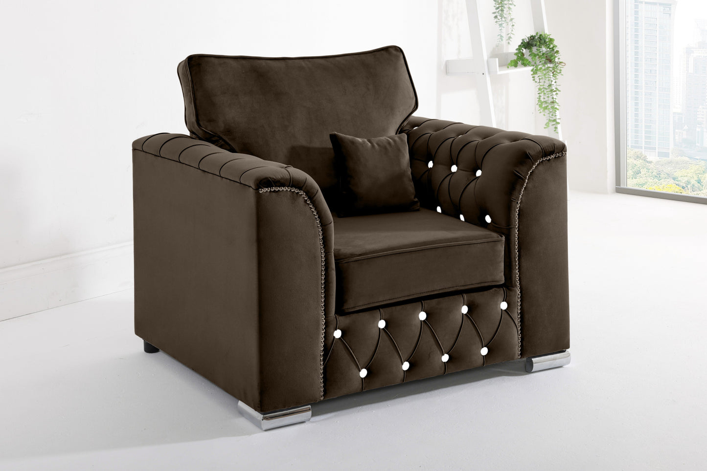 Santoro Corner Fullback - 2c2 + Diamonds+ Bolster / Buttoned Cushions - Sofa Scape UK