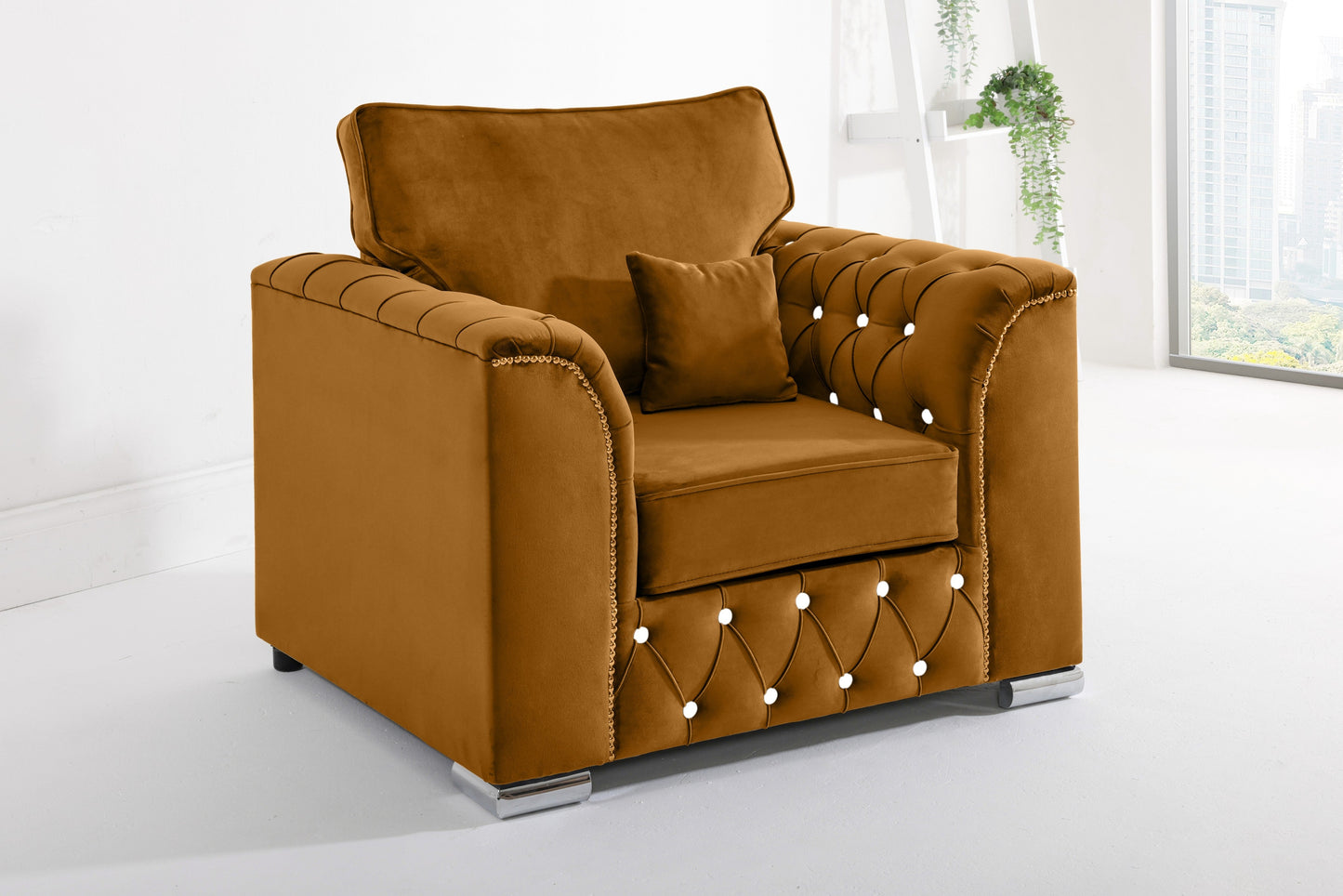Santoro Corner Fullback - 2c2 + Diamonds+ Bolster / Buttoned Cushions - Sofa Scape UK