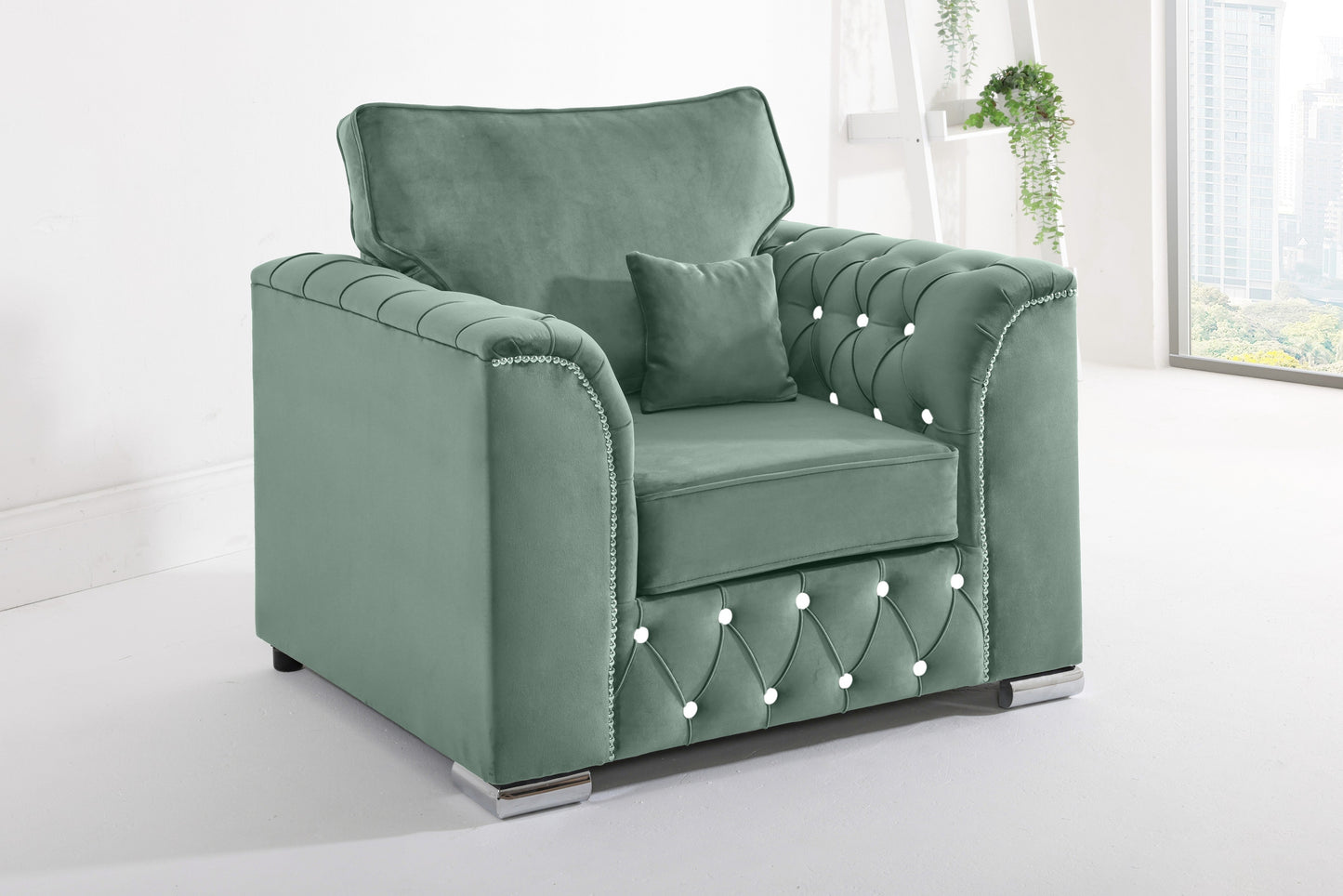 Santoro Corner Fullback - 2c2 + Diamonds+ Bolster / Buttoned Cushions - Sofa Scape UK