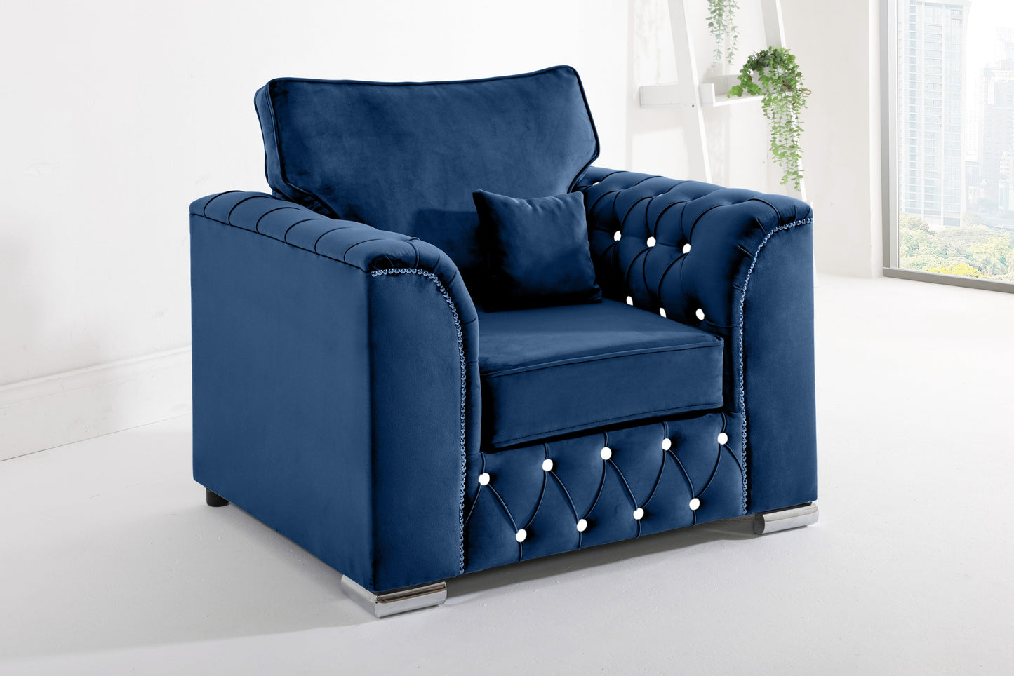 Santoro Corner Fullback - 2c2 + Diamonds+ Bolster / Buttoned Cushions - Sofa Scape UK