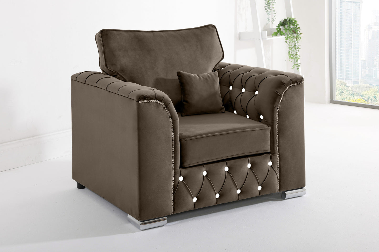 Santoro Corner Fullback - 2c2 + Diamonds+ Bolster / Buttoned Cushions - Sofa Scape UK