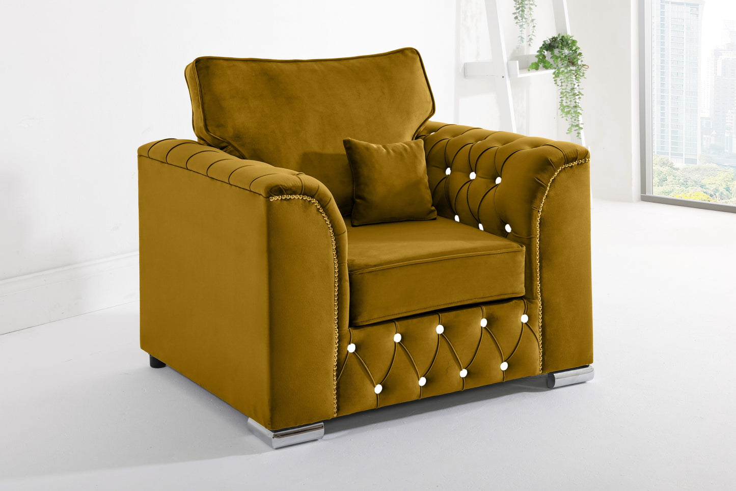 Santoro Corner Fullback - 2c2 + Diamonds+ Bolster / Buttoned Cushions - Sofa Scape UK