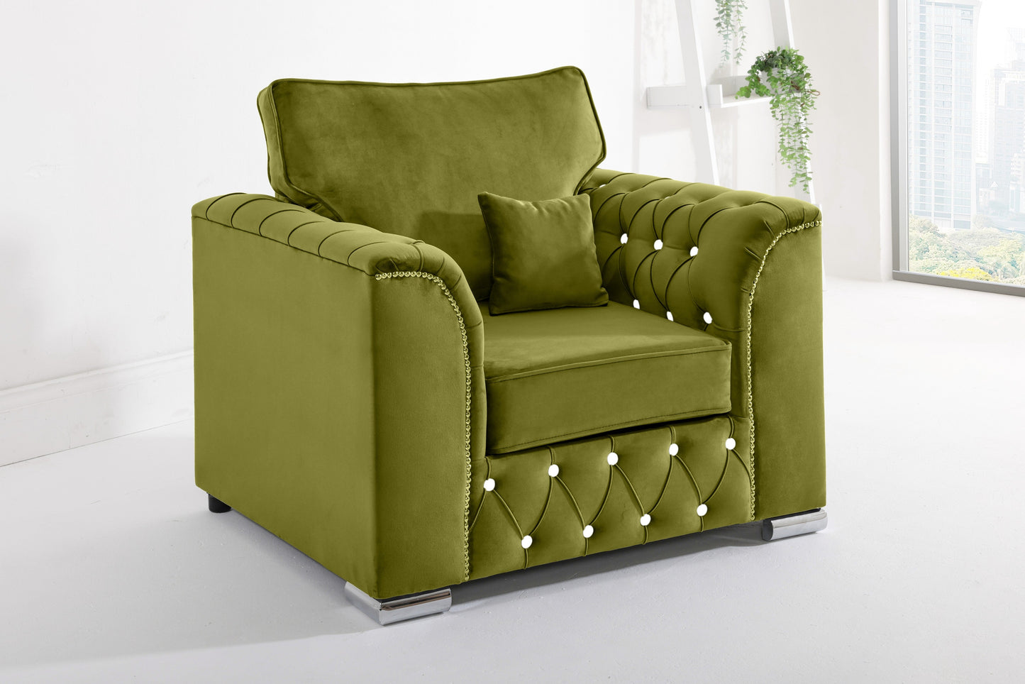 Santoro Corner Fullback - 2c2 + Diamonds+ Bolster / Buttoned Cushions - Sofa Scape UK